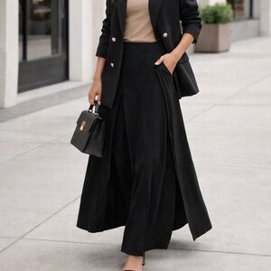 Bouguessa,Architectural Tri-Panel Palazzo  Architectural Overlay, Black,Size M